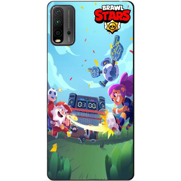

Силиконовый бампер чехол Candy для Xiaomi Redmi 9T Бравл Старс Броулбол