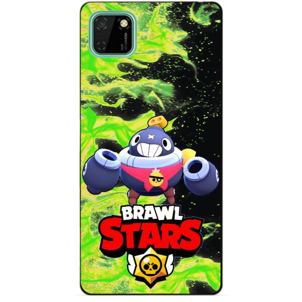 

Силиконовый чехол бампер Candy для Huawei Y5p с героем Бравл Старс Тик