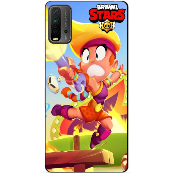 

Силиконовый бампер чехол Candy для Xiaomi Redmi 9T Бравл Старс Огненная Амбер