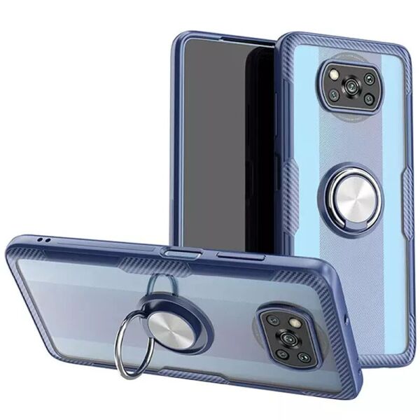 

TPU+PC чехол Deen CrystalRing for Magnet (opp) для Xiaomi Poco X3 Pro Бесцветный / Темно-синий (153862)