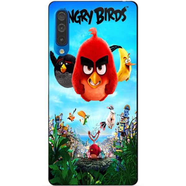 

Силиконовый бампер чехол Candy для Samsung A50 2019 Galaxy A505f с рисунком Angry Birds