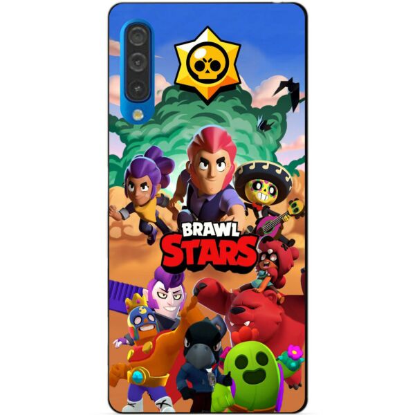 

Силиконовый бампер чехол Candy для Samsung A50 2019 Galaxy A505f с рисунком Brawl Stars