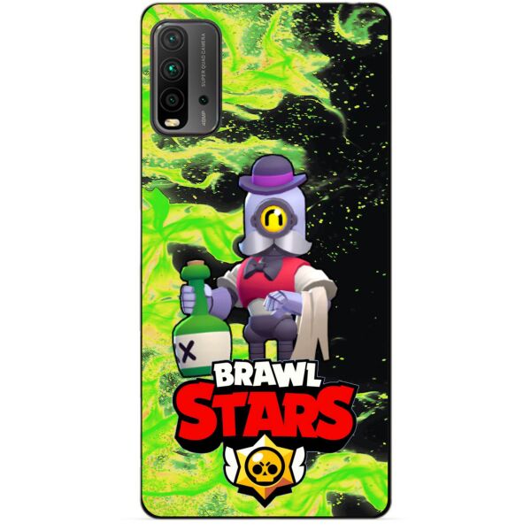 

Силиконовый бампер чехол Candy для Xiaomi Redmi 9T с Героем Бравл Старс Барли