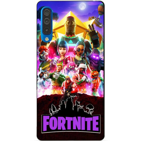 

Силиконовый бампер чехол Candy для Samsung A50 2019 Galaxy A505f с рисунком Fortnite