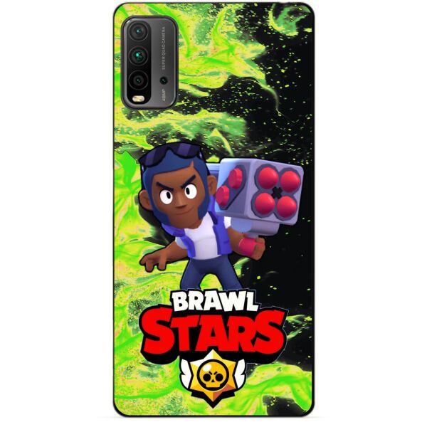 

Силиконовый бампер чехол Candy для Xiaomi Redmi 9T с Героем Бравл Старс Брок