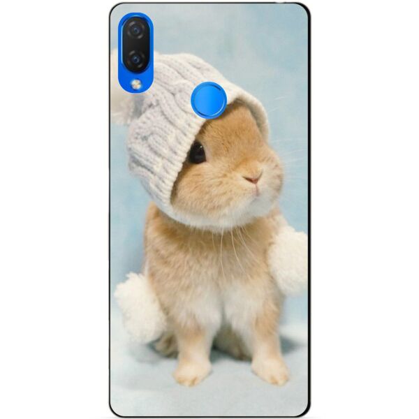 

Силиконовый бампер чехол Candy для Huawei P Smart Plus с рисунком Зайка в шапке