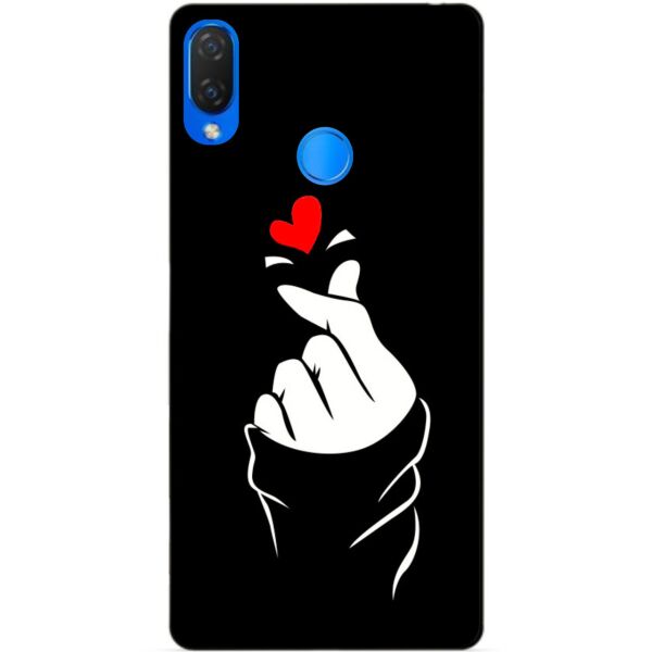 

Силиконовый бампер чехол Candy для Huawei P Smart Plus с рисунком Знак любви