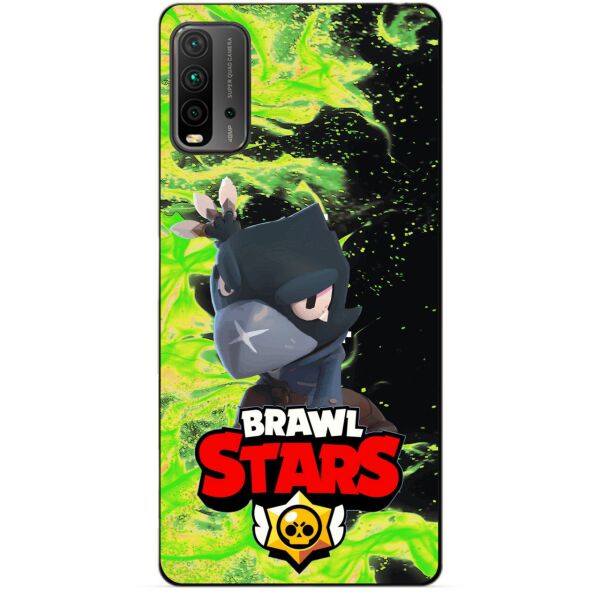 

Силиконовый бампер чехол Candy для Xiaomi Redmi 9T с Героем Бравл Старс Ворон