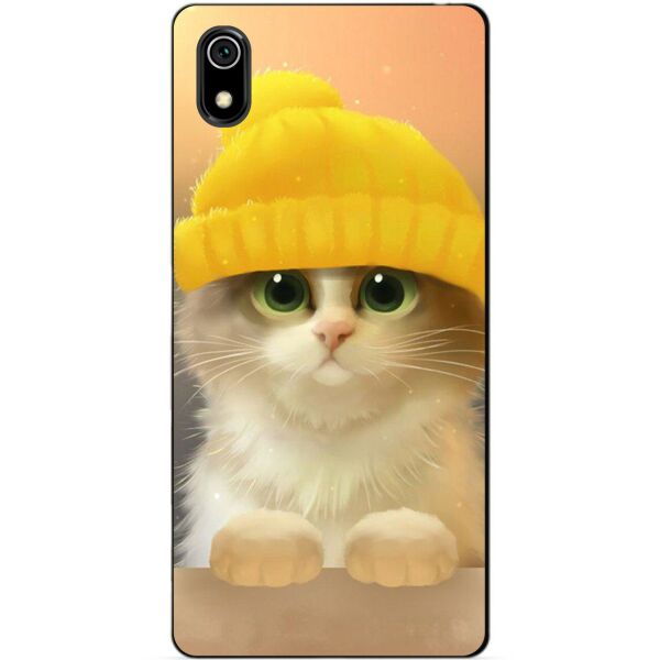 

Чехол силиконовый Candy для Xiaomi Redmi 7a с рисунком Котик в шапке