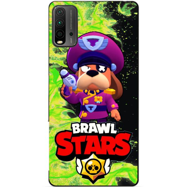 

Силиконовый бампер чехол Candy для Xiaomi Redmi 9T с Героем Бравл Старс Генерал Гавс