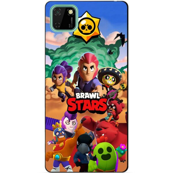 

Силиконовый чехол бампер Candy для Huawei Y5p с рисунком Бравл Старс