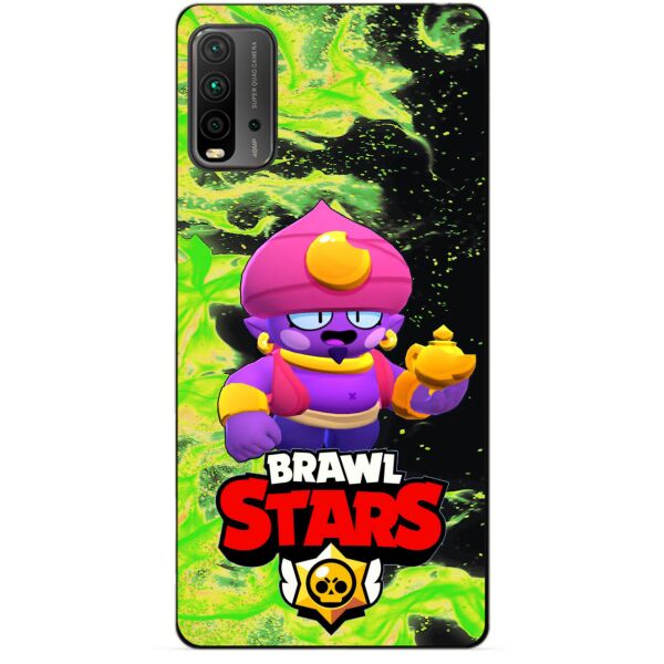 

Силиконовый бампер чехол Candy для Xiaomi Redmi 9T с Героем Бравл Старс Джин