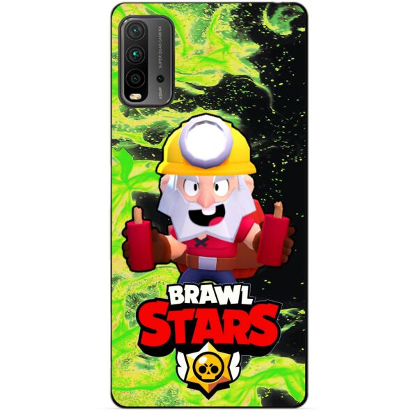 

Силиконовый бампер чехол Candy для Xiaomi Redmi 9T с Героем Бравл Старс Динамайк