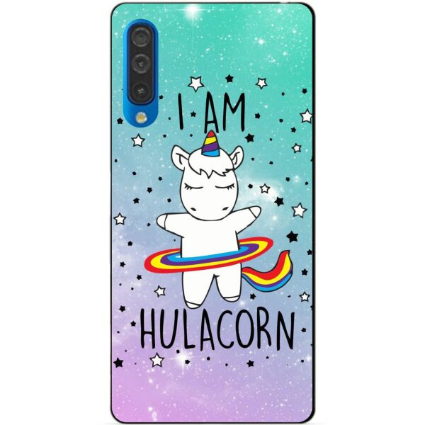 

Силиконовый бампер чехол Candy для Samsung A50 2019 Galaxy A505f с рисунком Единорог