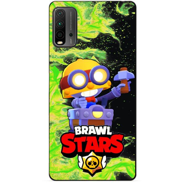 

Силиконовый бампер чехол Candy для Xiaomi Redmi 9T с Героем Бравл Старс Карл