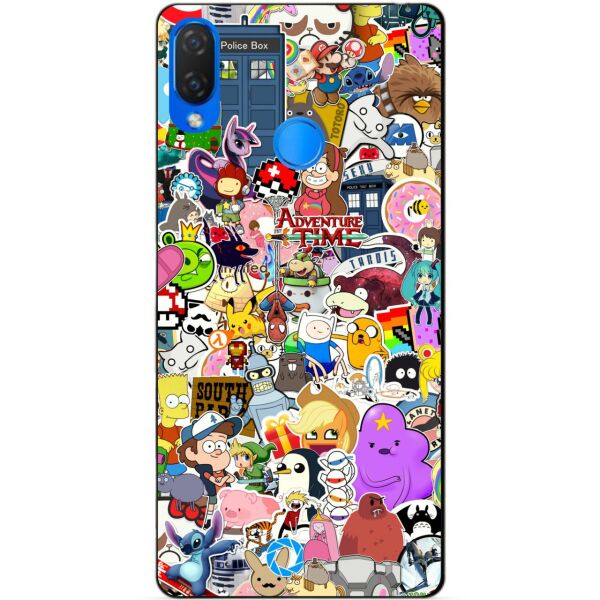 

Силиконовый бампер чехол Candy для Huawei P Smart Plus с рисунком Стикеры Мультяшки