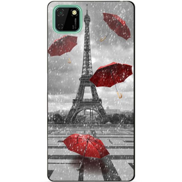 

Силиконовый чехол бампер Candy для Huawei Y5p с рисунком Дождь в Париже