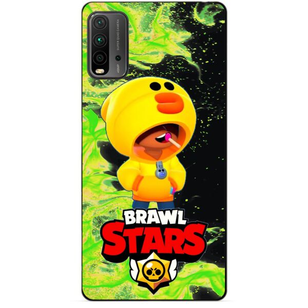 

Силиконовый бампер чехол Candy для Xiaomi Redmi 9T с Героем Бравл Старс Леон утка