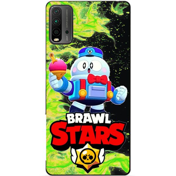 

Силиконовый бампер чехол Candy для Xiaomi Redmi 9T с Героем Бравл Старс Лу