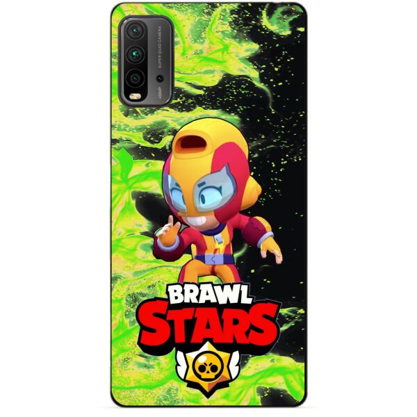 

Силиконовый бампер чехол Candy для Xiaomi Redmi 9T с Героем Бравл Старс Макс