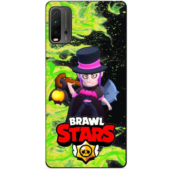 

Силиконовый бампер чехол Candy для Xiaomi Redmi 9T с Героем Бравл Старс Мортис