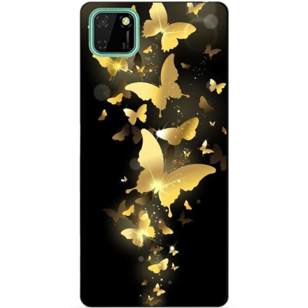

Силиконовый чехол бампер Candy для Huawei Y5p с рисунком Золотые бабочки