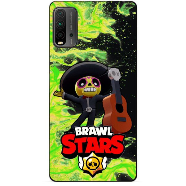 

Силиконовый бампер чехол Candy для Xiaomi Redmi 9T с Героем Бравл Старс Поко