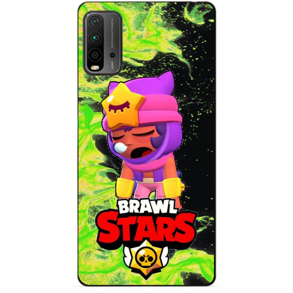 

Силиконовый бампер чехол Candy для Xiaomi Redmi 9T с Героем Бравл Старс Сэнди