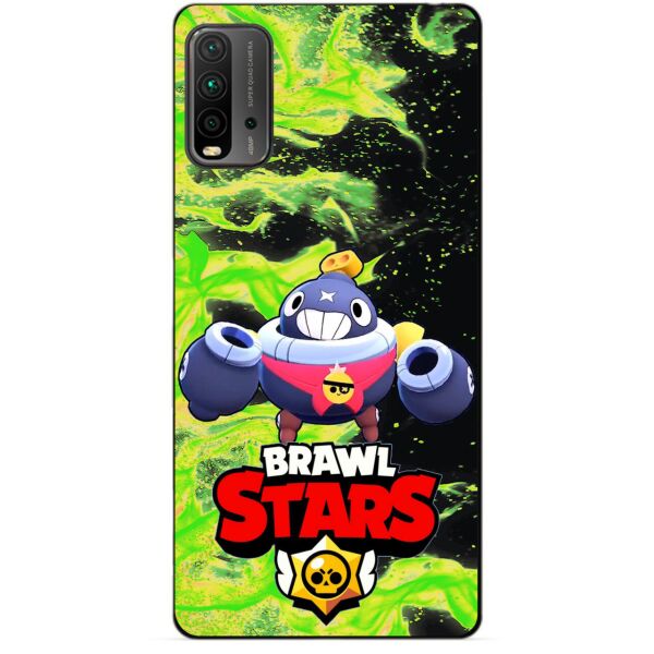 

Силиконовый бампер чехол Candy для Xiaomi Redmi 9T с Героем Бравл Старс Тик
