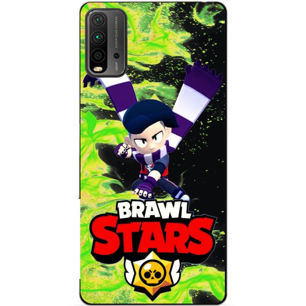 

Силиконовый бампер чехол Candy для Xiaomi Redmi 9T с Героем Бравл Старс Эдгар