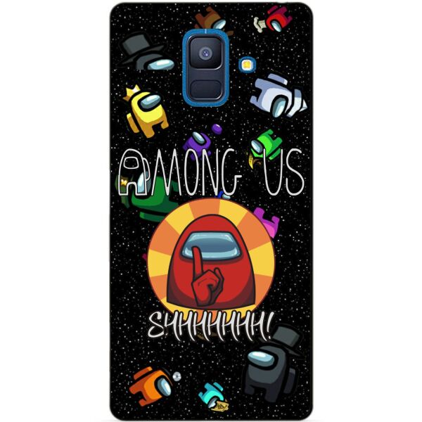

Силиконовый бампер чехол Candy для Samsung A6 2018 с рисунком Among Us