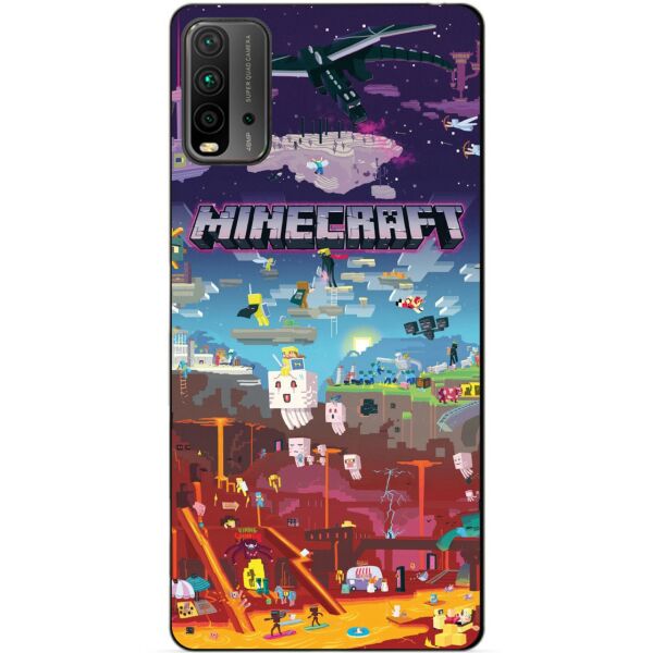 

Силиконовый бампер чехол Candy для Xiaomi Redmi 9T с игрой Minecraft