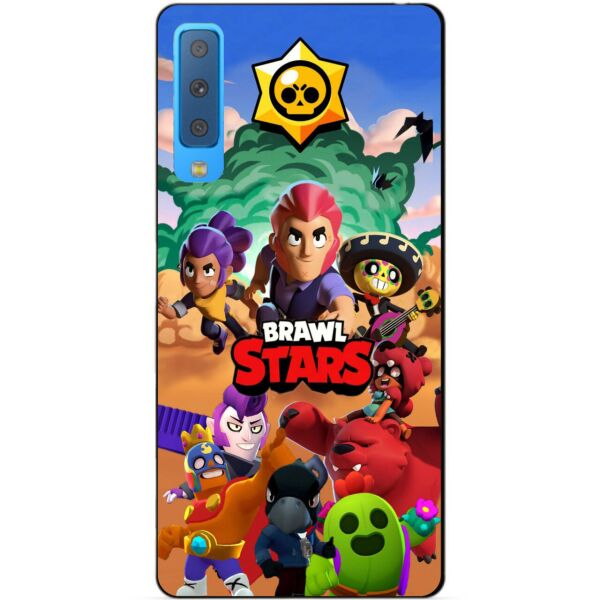 

Силиконовый бампер чехол Candy для Samsung A7 2018 Galaxy A750 с рисунком Brawl Stars