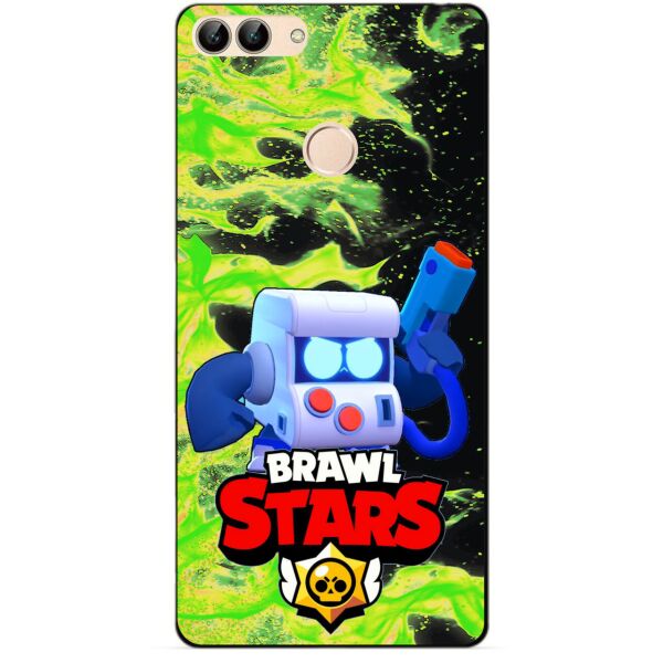 

Силиконовый бампер чехол Candy для Huawei P Smart с Героем Brawl Stars 8-Бит