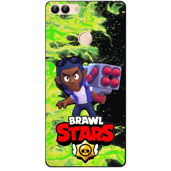 

Силиконовый бампер чехол Candy для Huawei P Smart с Героем Brawl Stars Брок