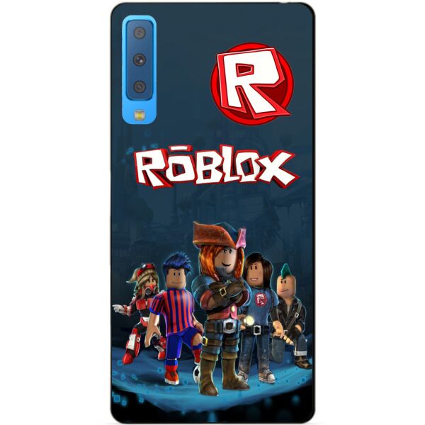 

Силиконовый бампер чехол Candy для Samsung A7 2018 Galaxy A750 с рисунком Roblox