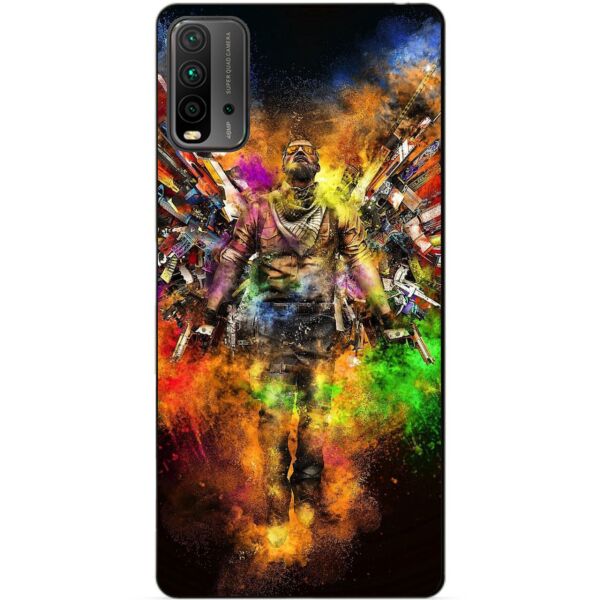 

Силиконовый бампер чехол Candy для Xiaomi Redmi 9T с рисунком Воин