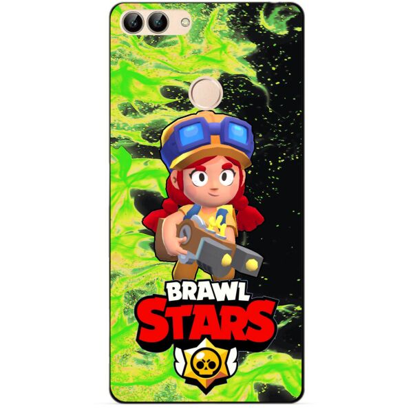 

Силиконовый бампер чехол Candy для Huawei P Smart с Героем Brawl Stars Джесси