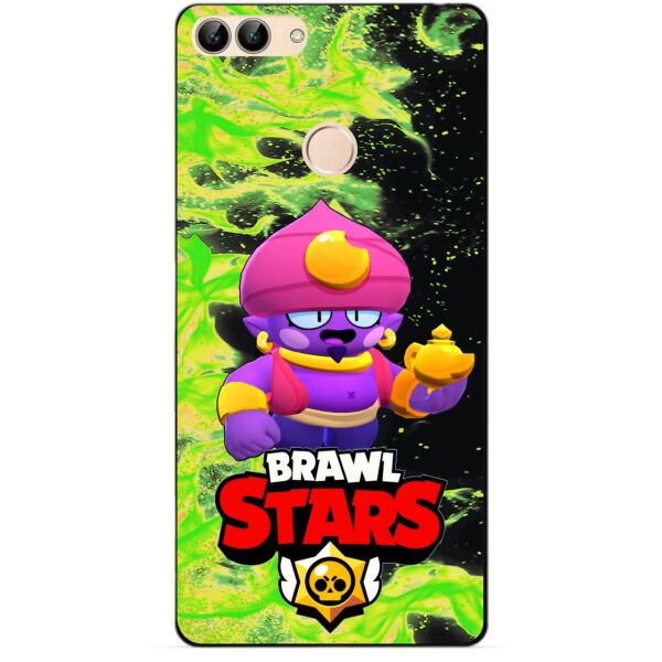 

Силиконовый бампер чехол Candy для Huawei P Smart с Героем Brawl Stars Джин