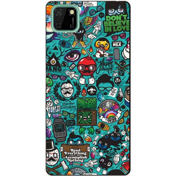 

Силиконовый чехол бампер Candy для Huawei Y5p с рисунком Стикеры