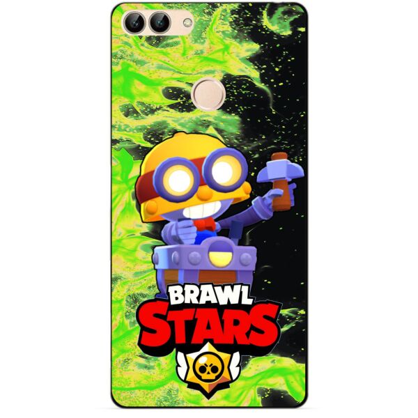 

Силиконовый бампер чехол Candy для Huawei P Smart с Героем Brawl Stars Карл