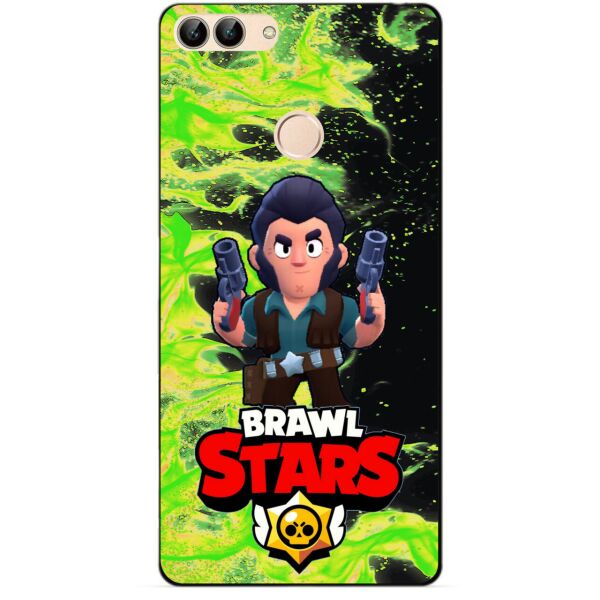 

Силиконовый бампер чехол Candy для Huawei P Smart с Героем Brawl Stars Кольт