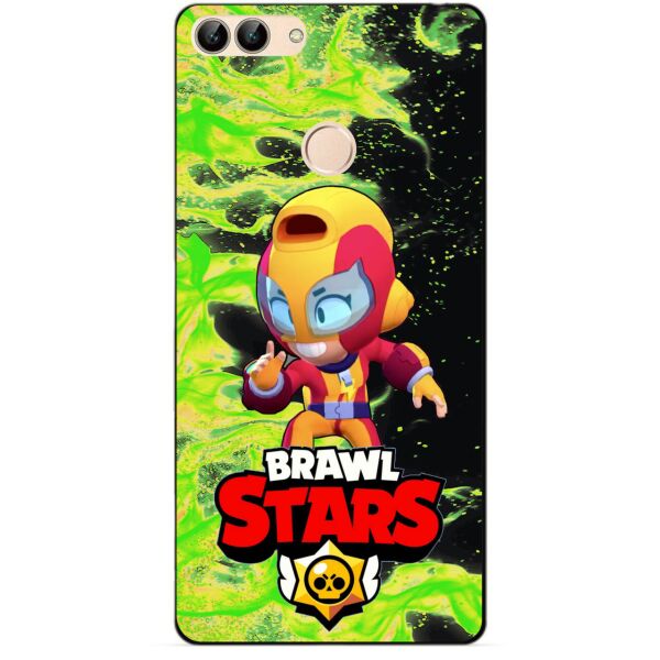 

Силиконовый бампер чехол Candy для Huawei P Smart с Героем Brawl Stars Макс