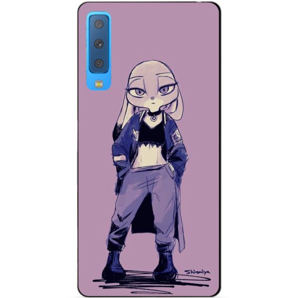 

Силиконовый бампер чехол Candy для Samsung A7 2018 Galaxy A750 с рисунком Джуди