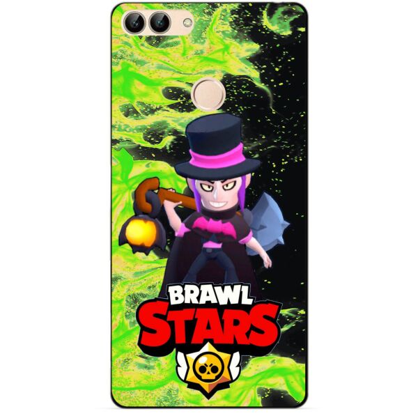 

Силиконовый бампер чехол Candy для Huawei P Smart с Героем Brawl Stars Мортис