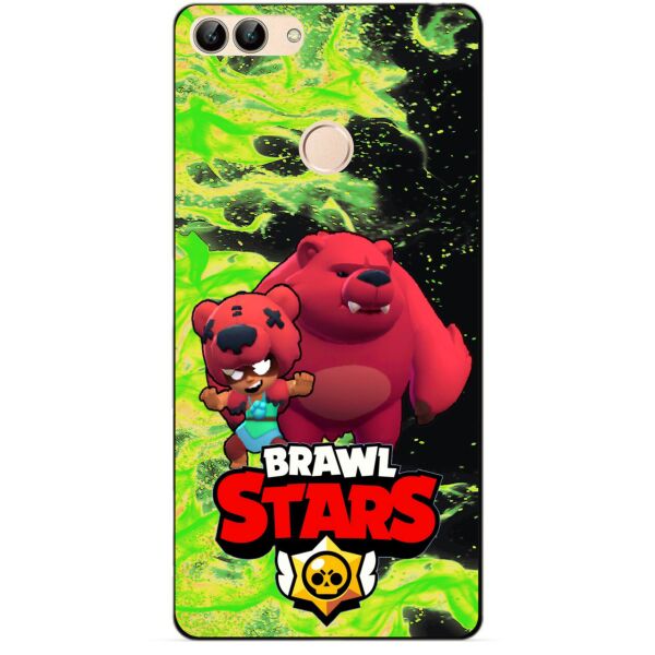 

Силиконовый бампер чехол Candy для Huawei P Smart с Героем Brawl Stars Нита Мишка