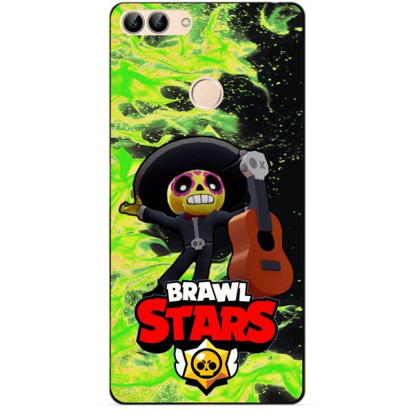 

Силиконовый бампер чехол Candy для Huawei P Smart с Героем Brawl Stars Поко