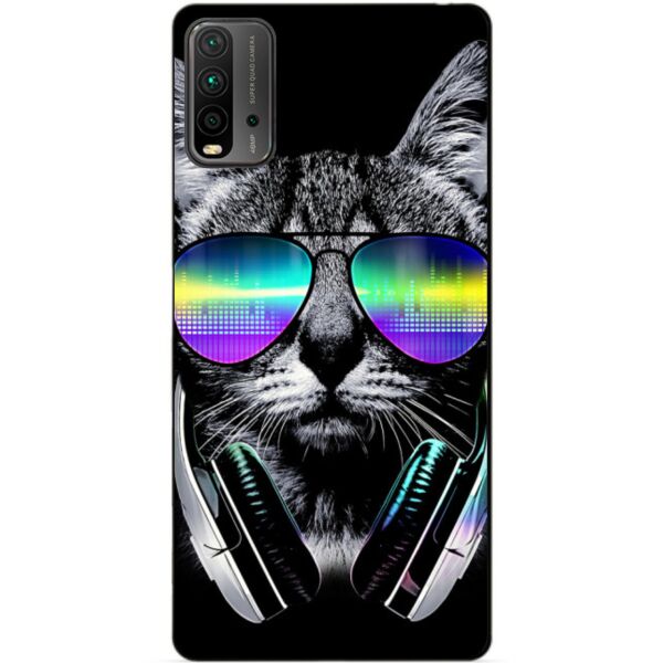 

Силиконовый бампер чехол Candy для Xiaomi Redmi 9T с рисунком Кот в очках
