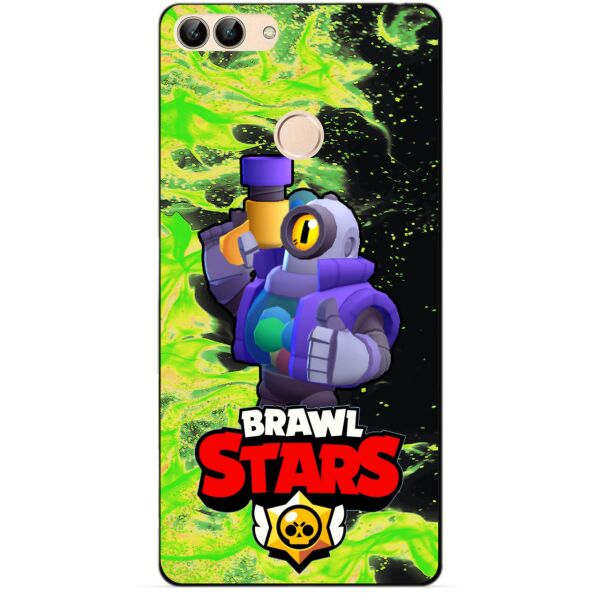 

Силиконовый бампер чехол Candy для Huawei P Smart с Героем Brawl Stars Рико
