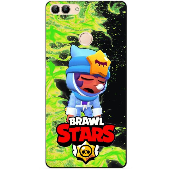 

Силиконовый бампер чехол Candy для Huawei P Smart с Героем Brawl Stars Сонный Сэнди